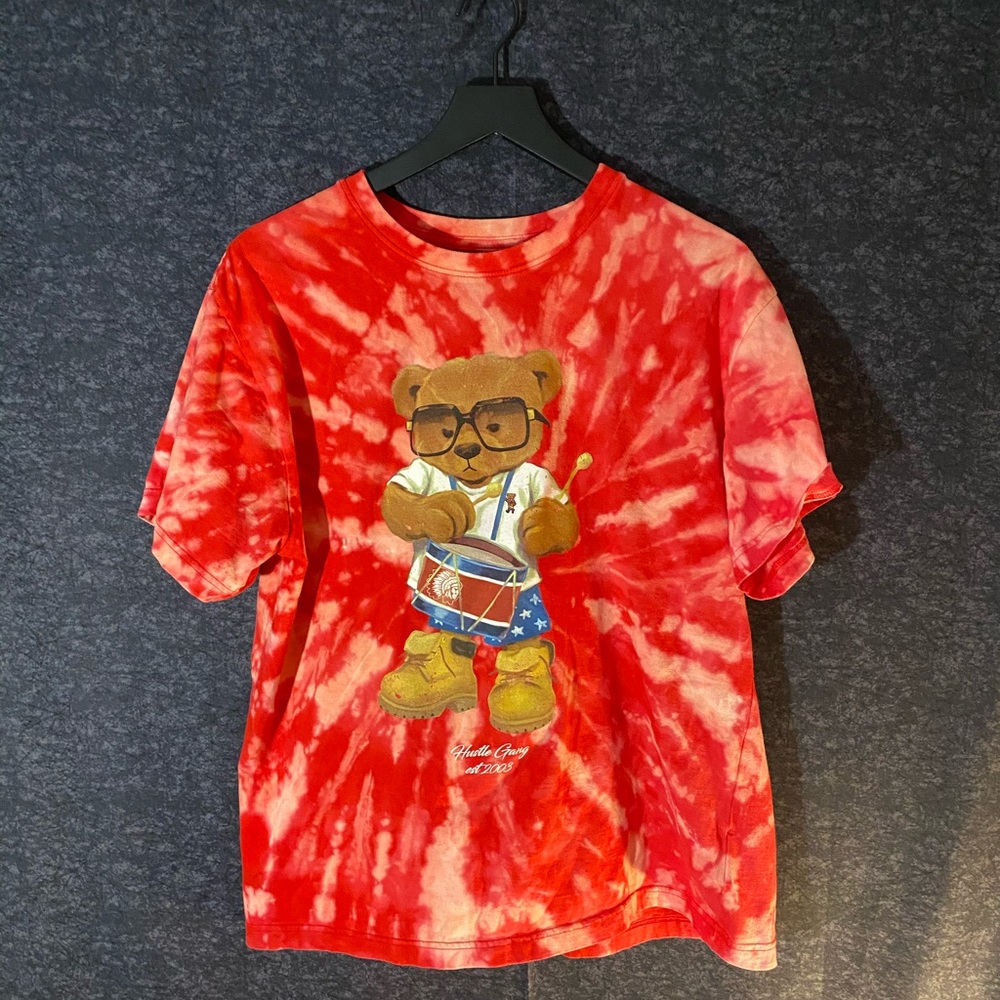 Hustle Gang Bear Acid Washed Tee